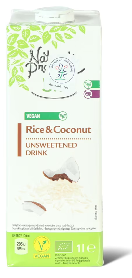 NATURE'S PROMISE Bio napitak kokos pirinač bez glutena 1l-slika