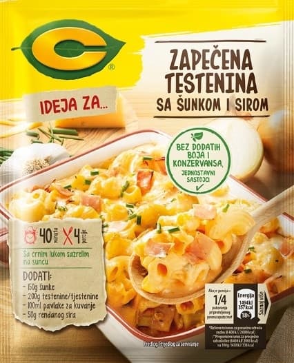 Dodatak C zapečena testenina šunka sir 39g-slika