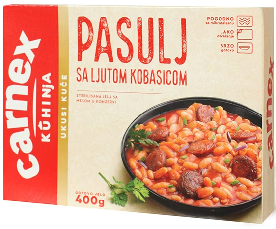 CARNEX Pasulj sa ljutom kobasicom 400g-slika