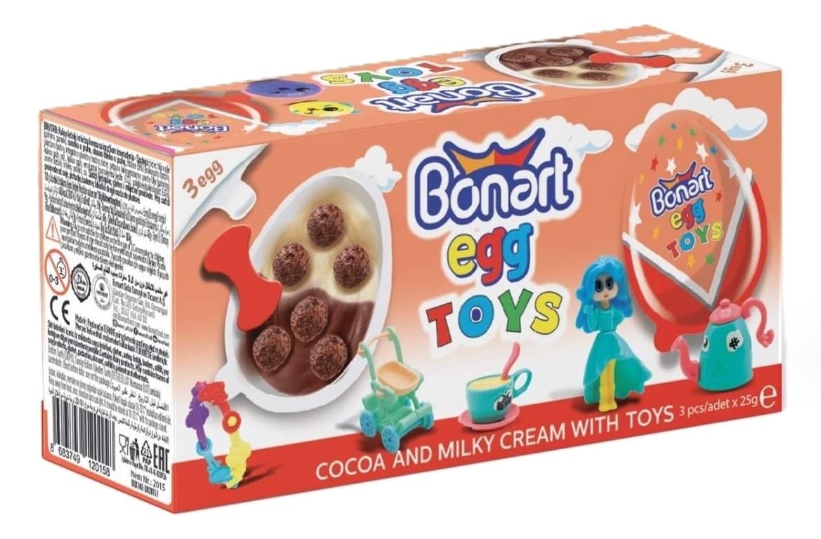 Čokoladno jaje BONART sa igračkom 3x25g-slika