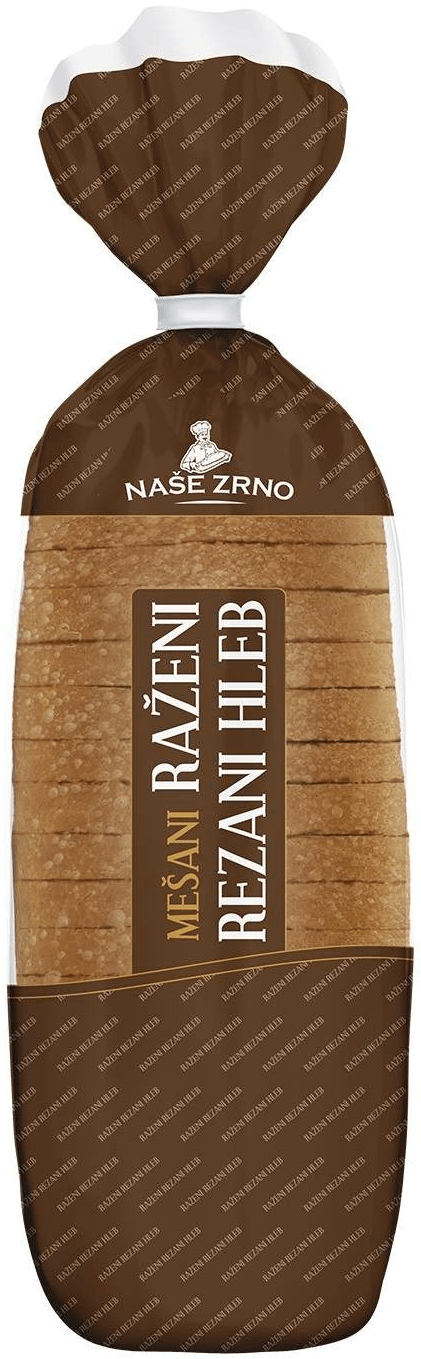 Hleb NAŠE ZRNO Mešani raženi rezani 500g-slika