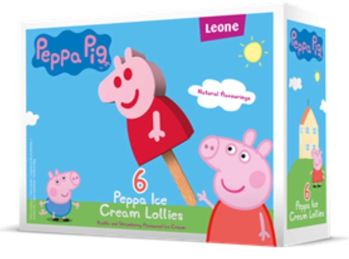 SLADOLED PEPPA PIG STICK 6X60ML-slika