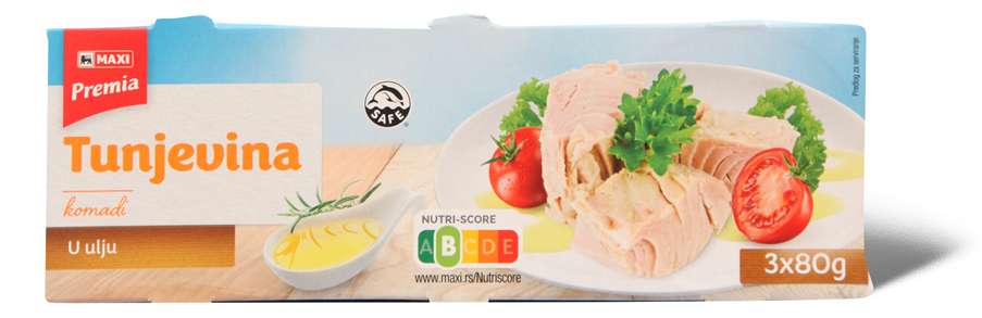 Tunjevina komadi u bilj.ulju Maxi 3x80g-slika