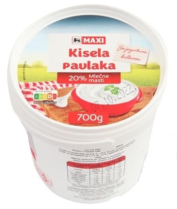 Kisela pavlaka PREMIA 20%mm 700g-slika