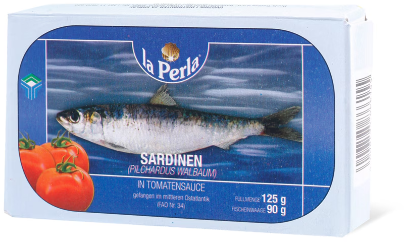 Sardina LA PERLA u paradajz sosu 125g-slika