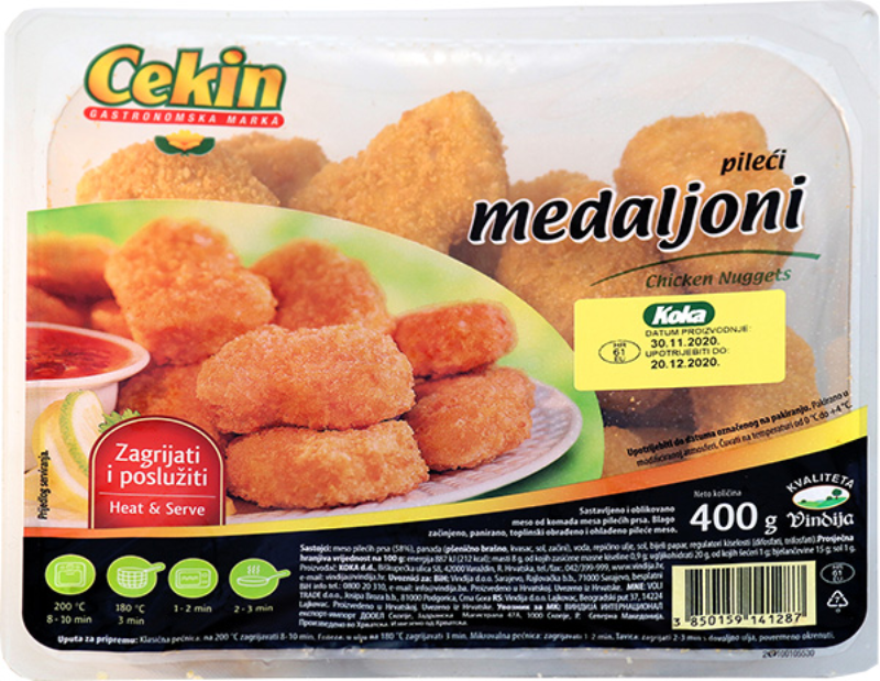 CEKIN chicken nuggets 400g-slika