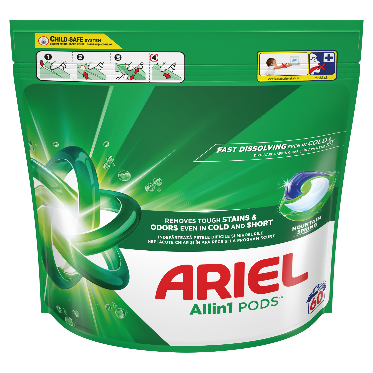 ARIEL PODS Mountain spring kapsule za veš zip 60kom-slika