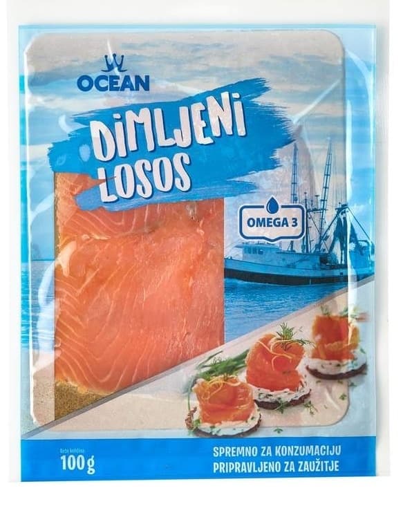OCEAN dimljeni losos slajs 100g-slika