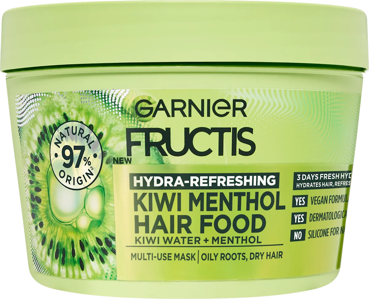 GARNIER Fructis Hair food kivi mentol maska za kosu 390ml-slika