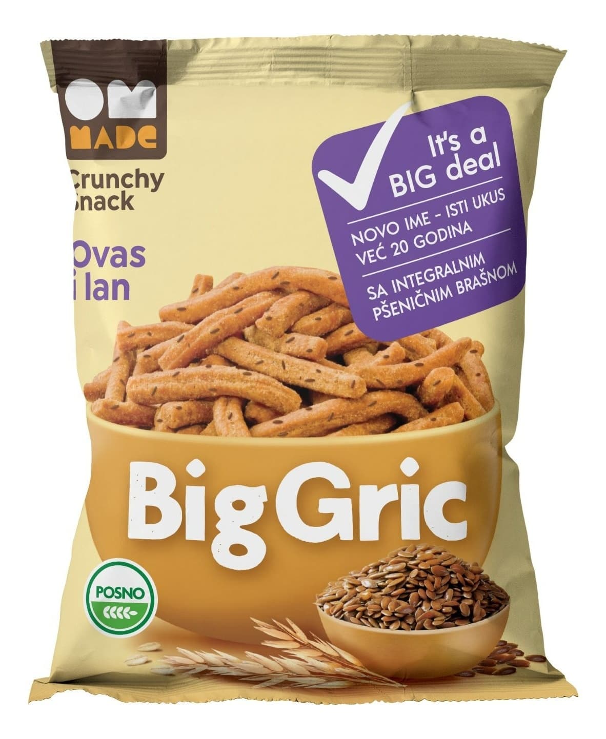BIG GRIC grisine ovas i lan 70g-slika