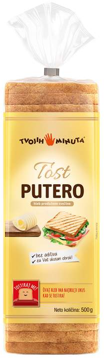 TVOJIH 5 MINUTA Tost hleb putero 500g-slika