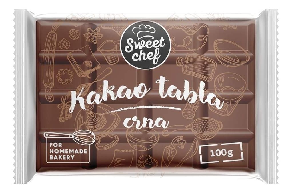 KAKAO TABLA CRNA 100G SWEET CHEF-slika