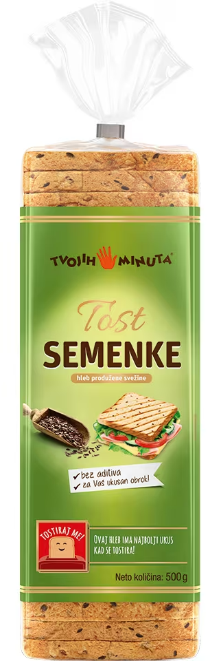 TVOJIH 5 MINUTA Tost hleb sa semenkama 500g-slika