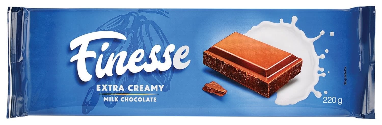 Čokolada FINESSE mlečna 220g-slika