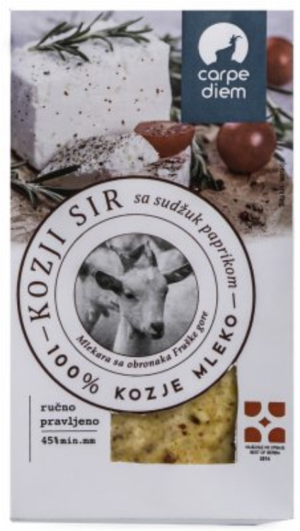 Koziji sir sa sudžuk paprikom CARPE DIEM 200g-slika