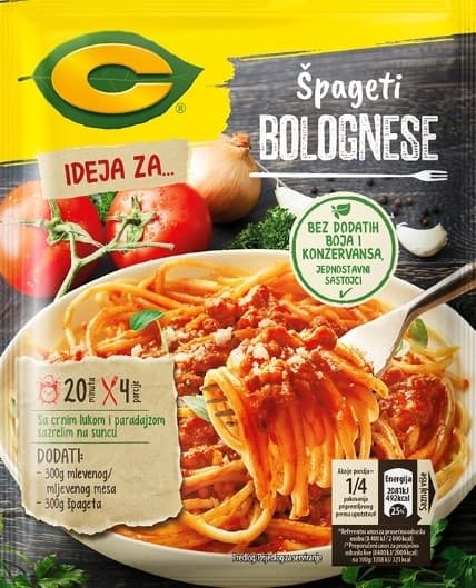 Dodatak C špageti Bolognese 55g-slika