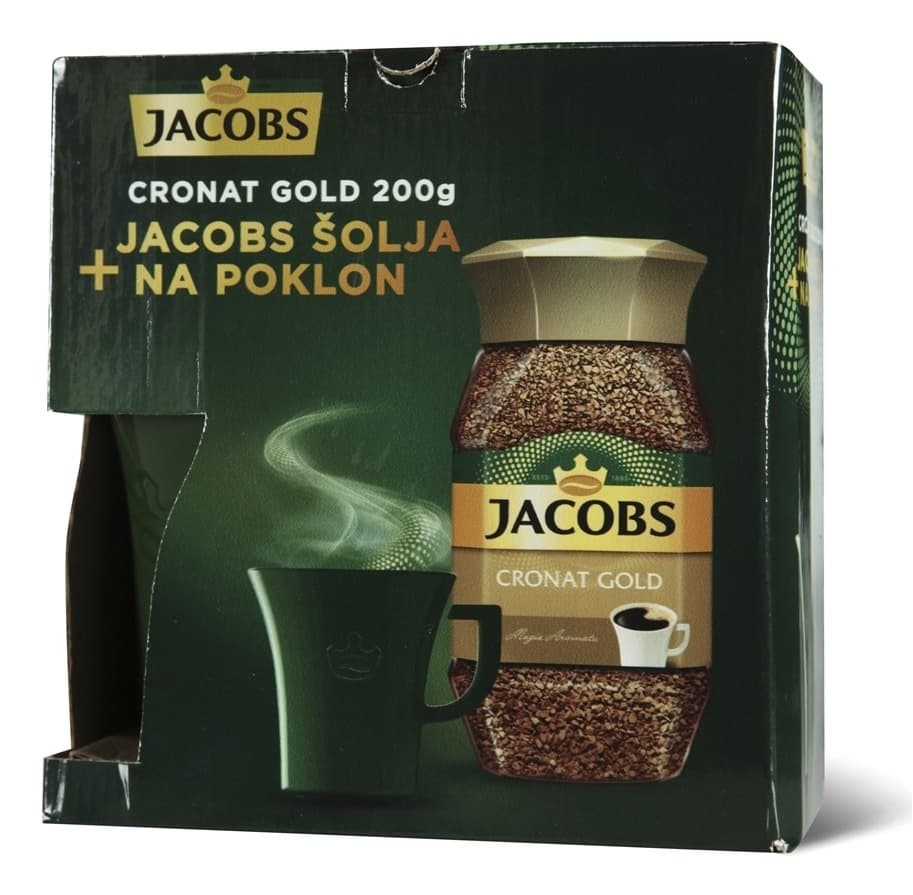 Instant kafa JACOBS Cronat gold 200g + šolja-slika