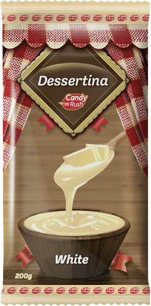 Čokolada CANDY RUSH Dessertina bela 200g-slika