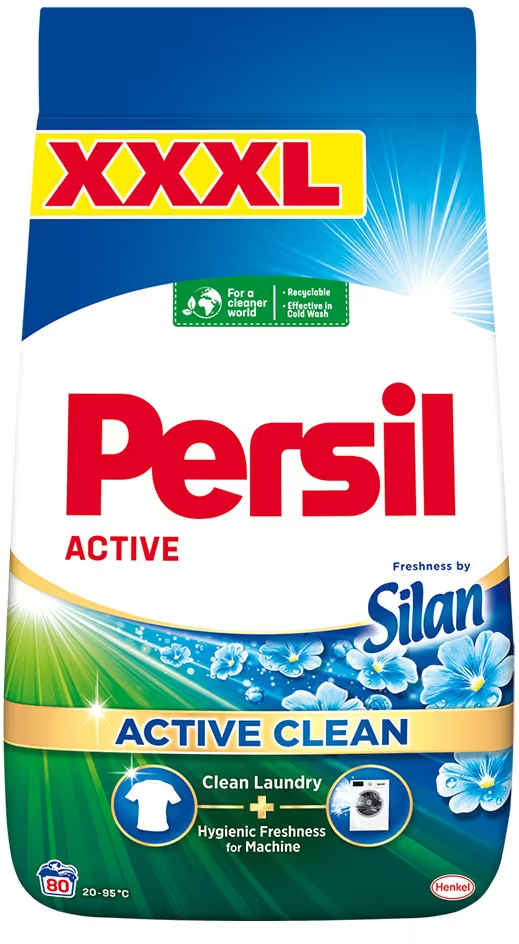PERSIL active clean deterdžent za veš 80 pranja (7,2kg)-slika