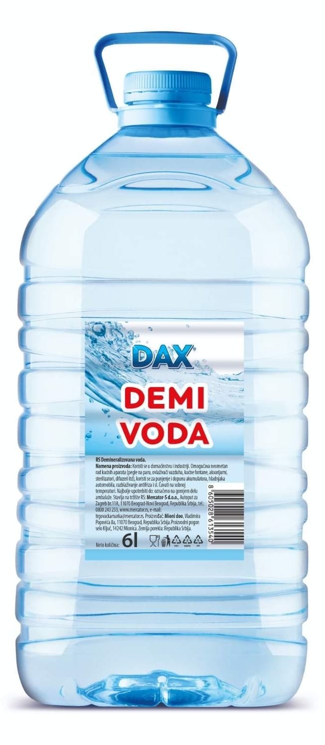 DAX destilovana voda 6l-slika