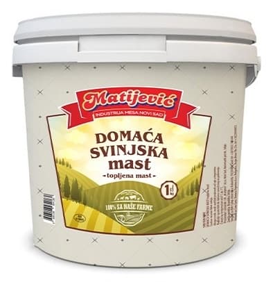 MATIJEVIĆ domaća svinjska mast kantica 1kg-slika