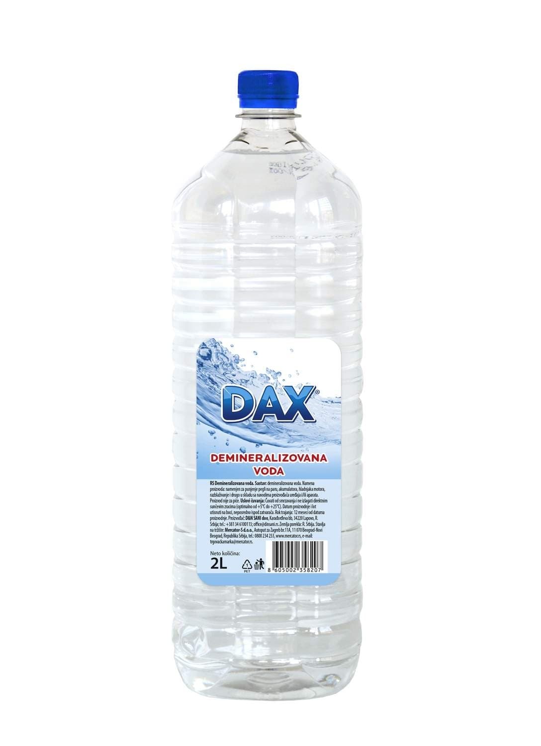 DAX destilovana voda 2l-slika