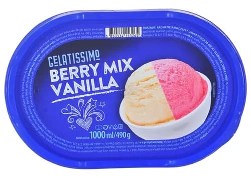 SLADOLED VANILA Š VOĆE 1000ML GELAT-slika