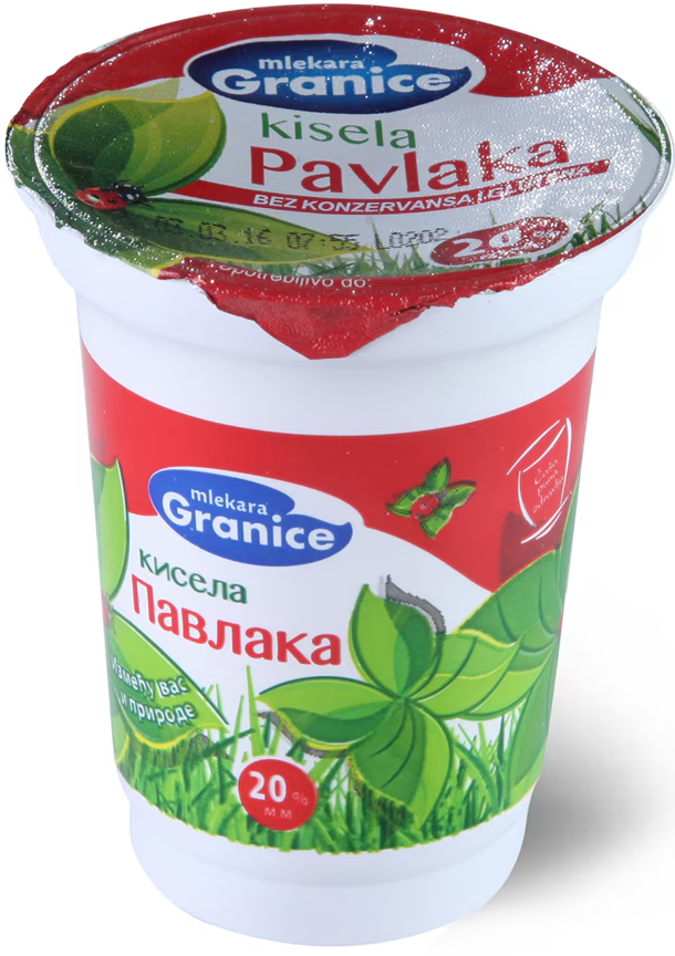 Kisela pavlaka GRANICE 20%mm 180g-slika