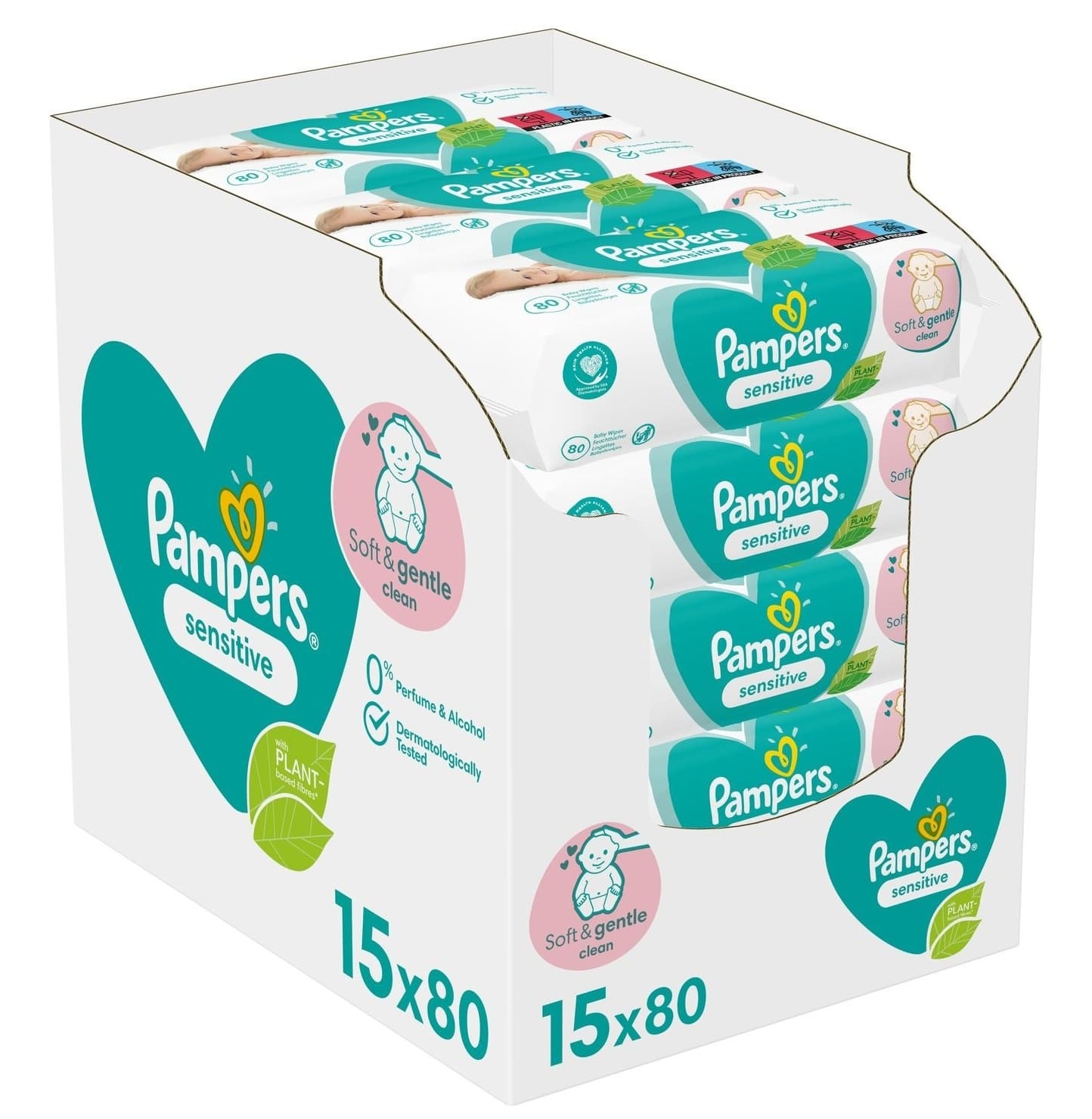 Vlazne maramice Pampers Sensitiv15x80kom-slika
