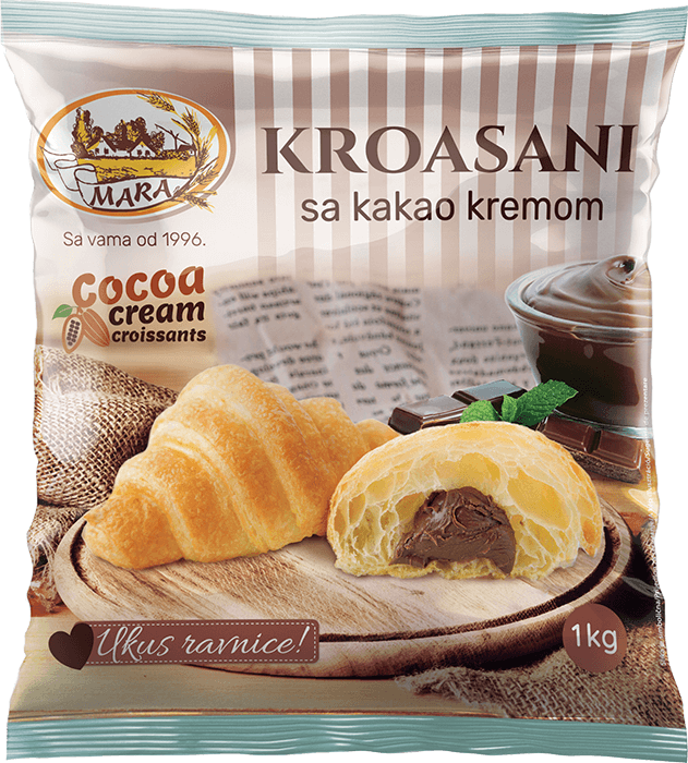 KROASANI SA KAKAO KREMOM 1KG MARA-slika