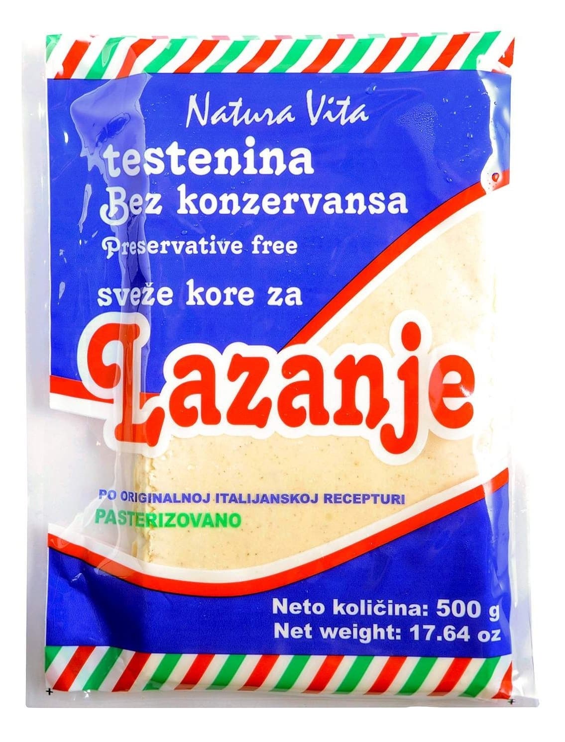 NATURA VITA Kore za lazanje sveže 500g-slika