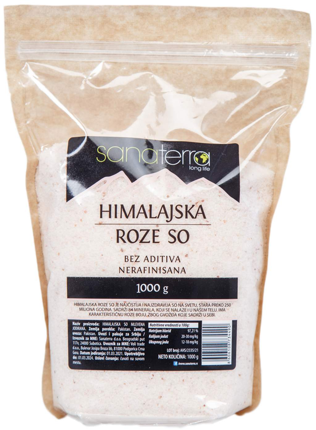 Himalajska so SANATERRA roze 1kg-slika