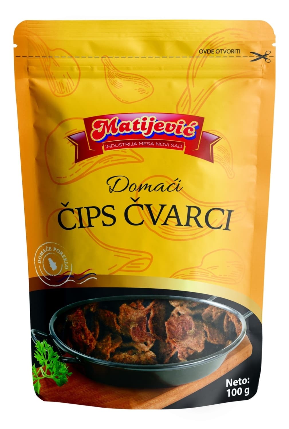 MATIJEVIĆ domaći čips čvarci 100g-slika
