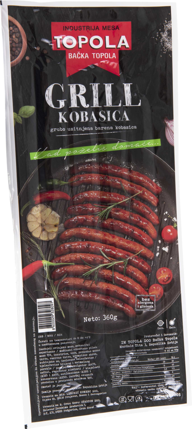 TOPOLA grill kobasica 360g-slika