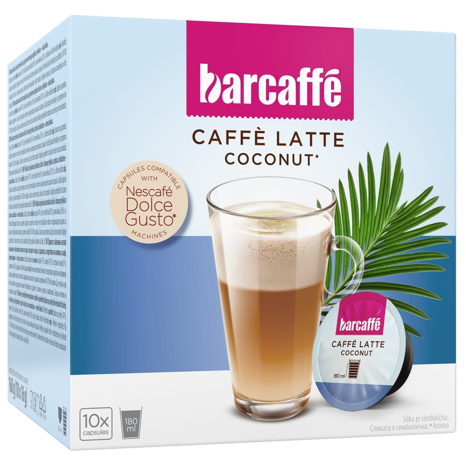 Kapsule BARCAFFE Latte kokos 160g-slika