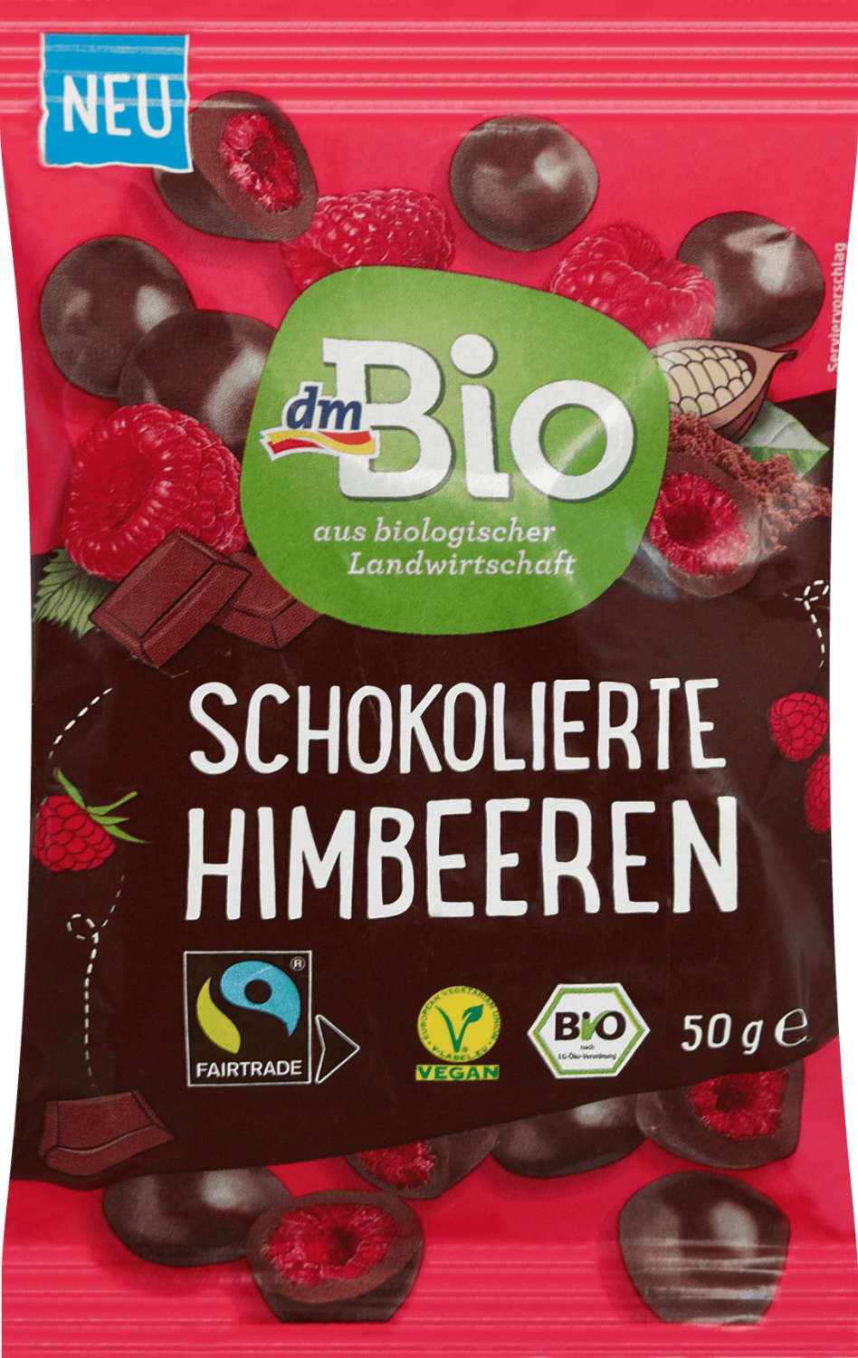 Liofilizovane maline DM BIO čokolada 50g-slika
