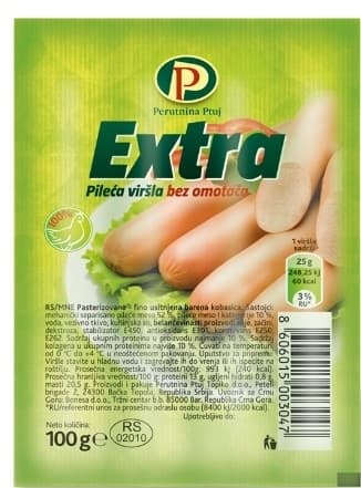 Pileca virsla extra Perutnina Ptuj 100g-slika