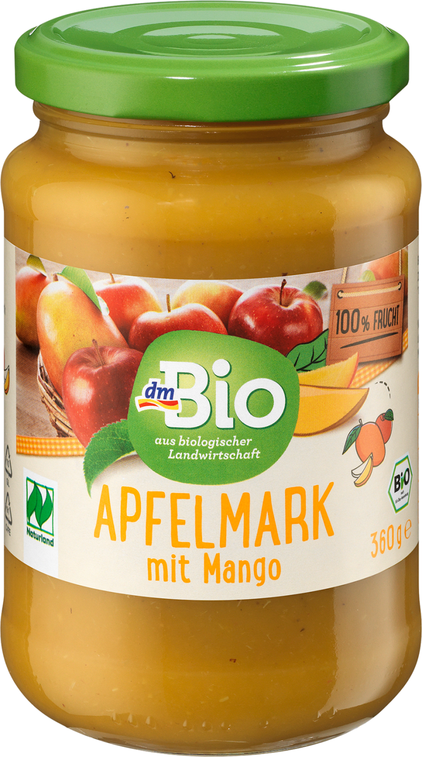DM BIO voćni pire jabuka i mango 360g-slika