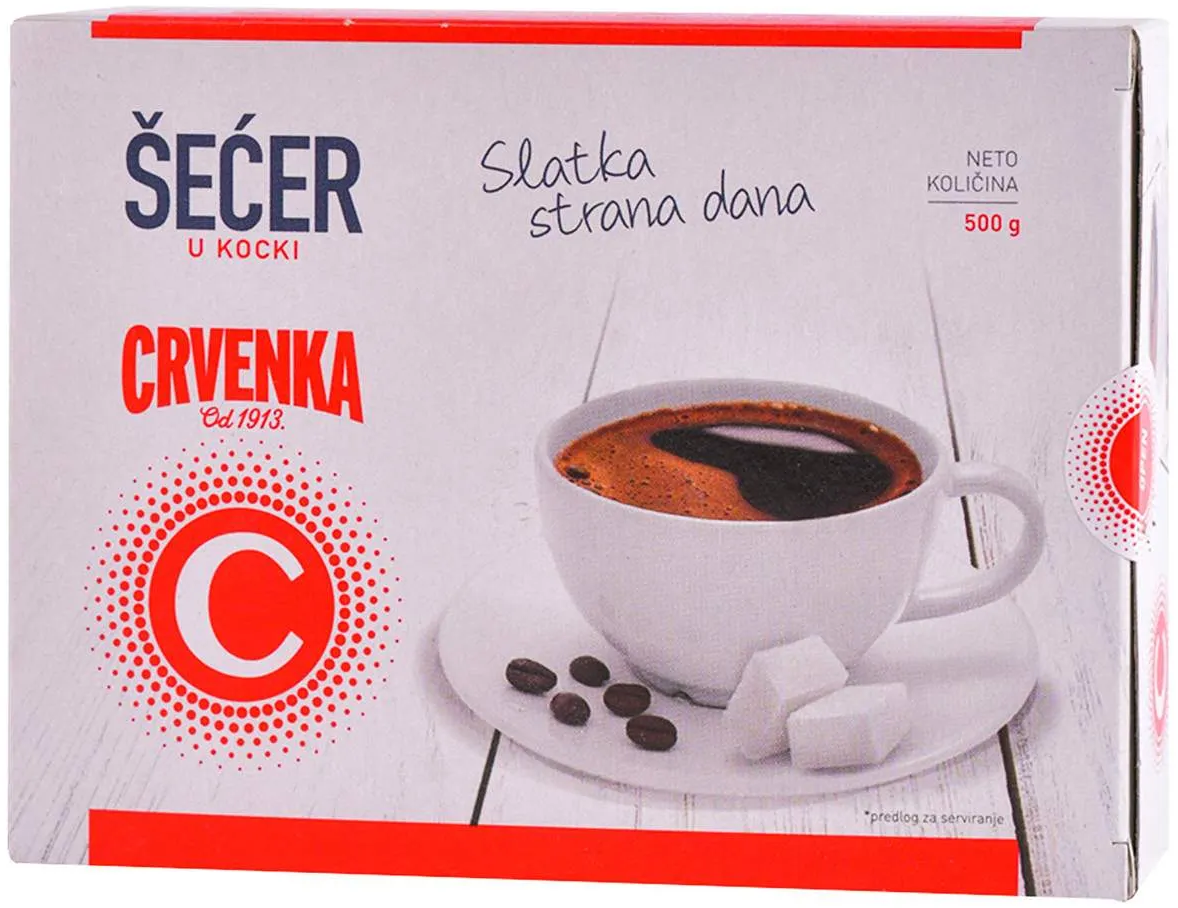 Beli secer kocka Crvenka 500gr-slika