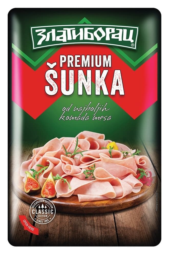 Premium sunka slajs 125g Zlatiborac-slika