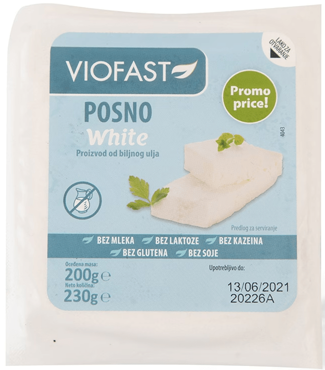 Biljni sir VIOFAST White posni 200g-slika