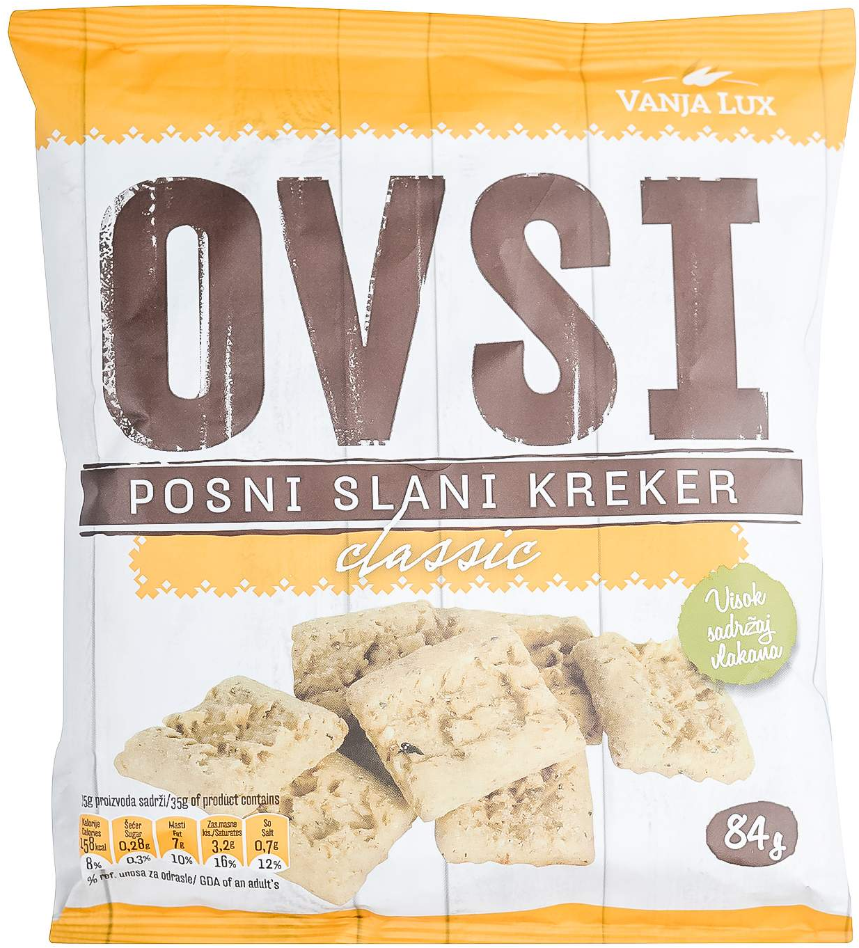 Krekeri OVSI posni slani classic 84g-slika