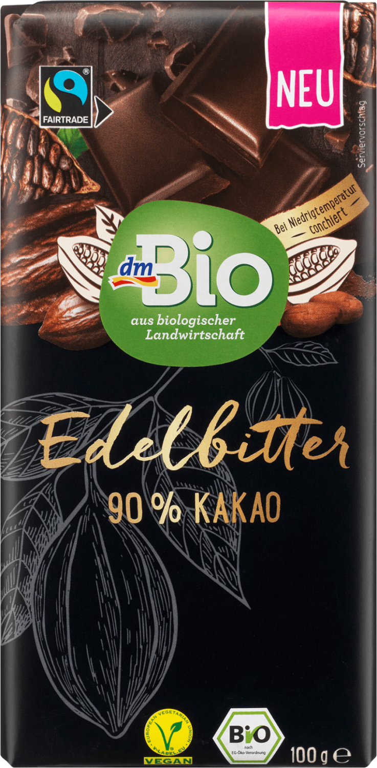 Crna čokolada DM BIO 90% kakao 100g-slika