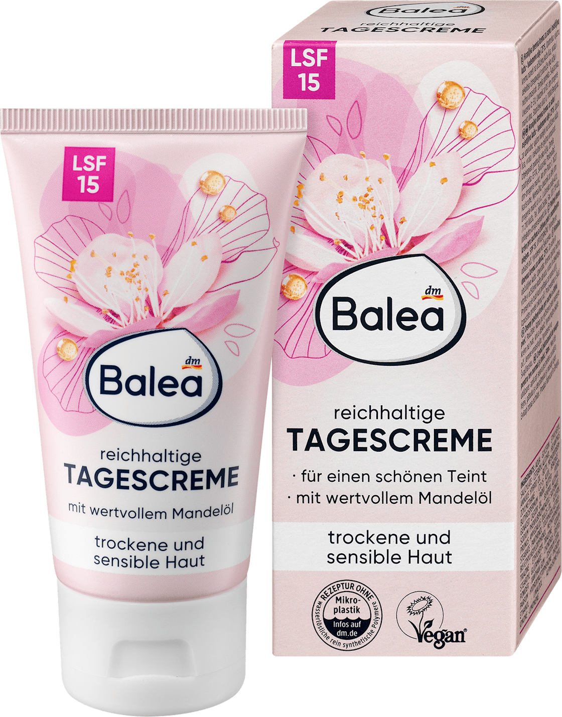 BALEA dnevna krema za suvu kožu sa bademovim uljem SPF15 50ml-slika