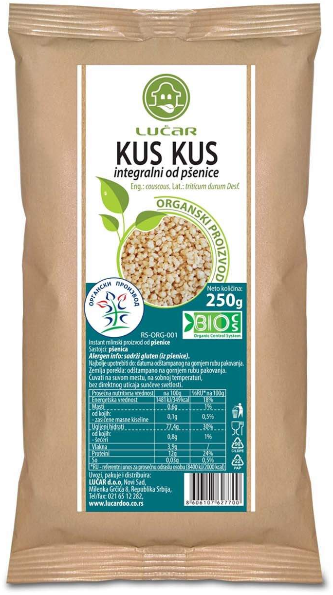 kus kus int organik 250g lucar-slika