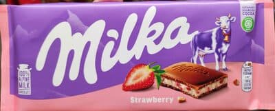 Cokolada mlecna strawbery Milka 100g-slika