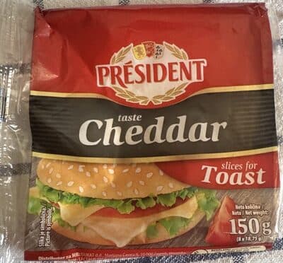 President Cheddar listici 150g-slika